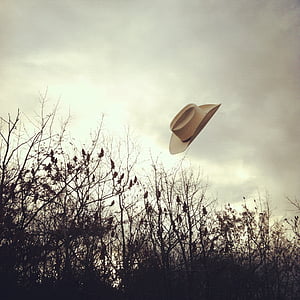 létající klobouk, létání, Příroda, obloha, venku