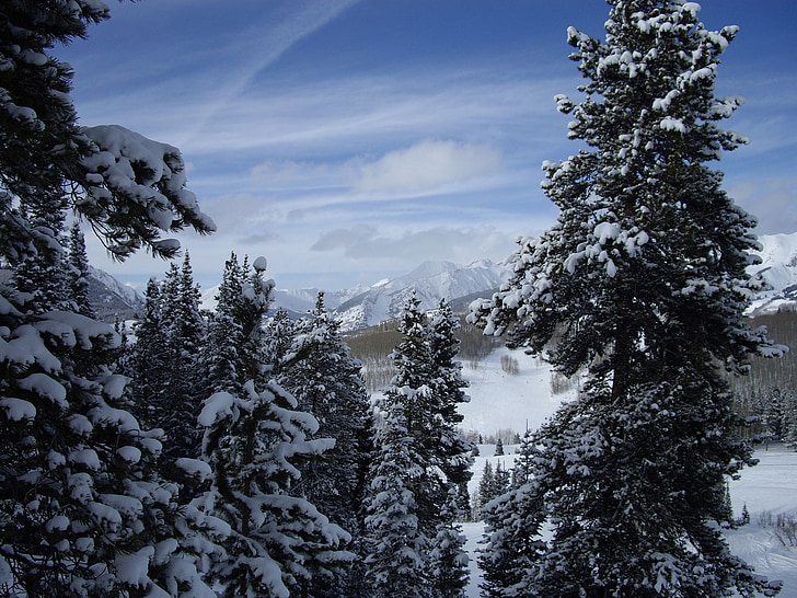 Colorado, Crested butte, esqui, paisagem, natureza selvagem, cenário, natural