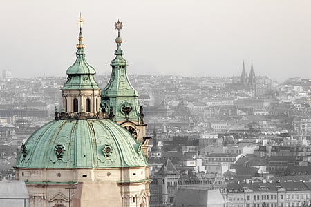 pemandangan, arsitektur, Praha, Kota, pemandangan kota, indah, Landmark