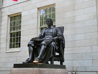 Статуя, Пам'ятник, Джон Гарварді, США, Бостон, Гарвардський університет, univerity
