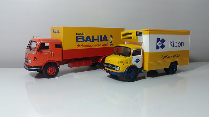 играчка, камион, миниатюрни, автомобилни
