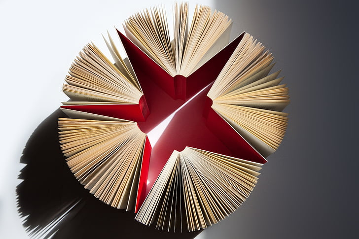llibres, pàgines, ampliat, estrella, vermell, Sigmund freud, edició de l'estudiant