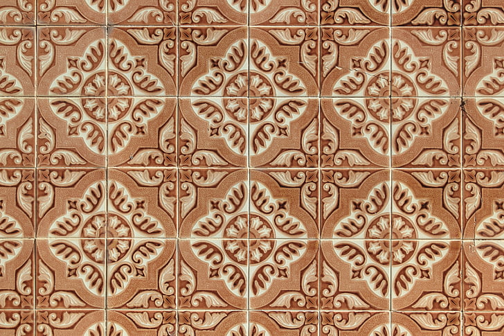 Portugal, keramiske fliser, vegg, dekker, vanlig, mønster, bakgrunner