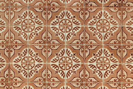 Portugal, keramische tegels, muur, bekleding, regelmatige, patroon, achtergronden