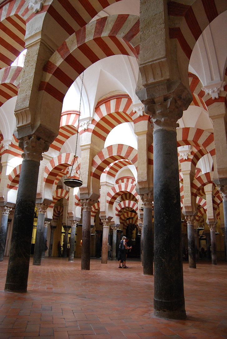 Cordoba, mešita, sloupce, Archi, Španělsko, Andalusie