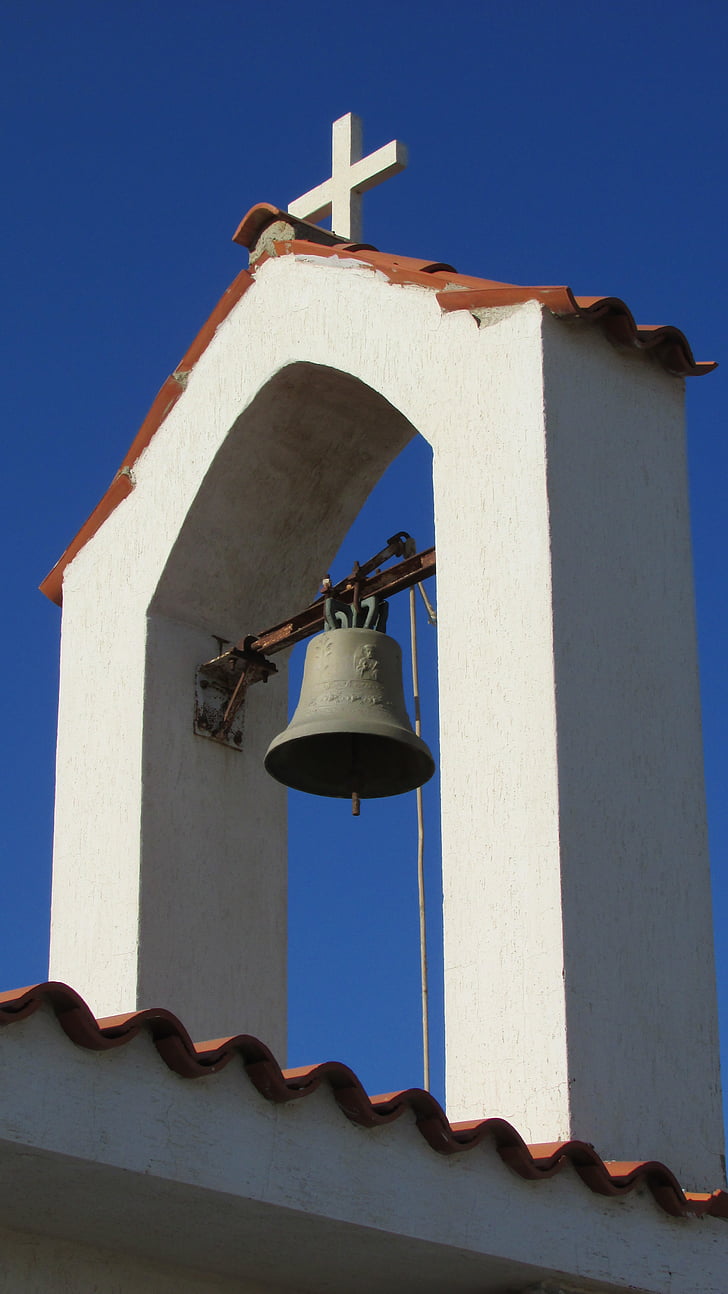l'església, campanar, arquitectura, ortodoxa, campana, Xipre, Paralimni