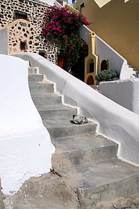 Santorini, grecka wyspa, Cyklady, Caldera, biały dom, Grecja, Oia