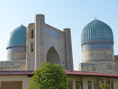 비비 xanom, 모스크, 사마르칸트, 우즈베키스탄, 건물, 큰, 관심사의 장소