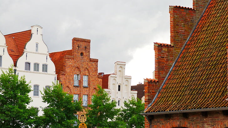 lübeck, hanseatic league, brick, gothic, architecture, impressive