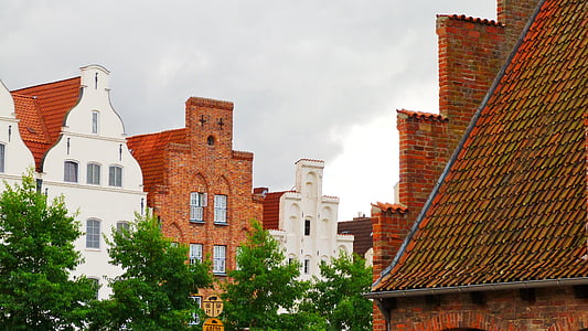 Lübeck, hanzovní liga, cihla, Gotická, Architektura, působivé