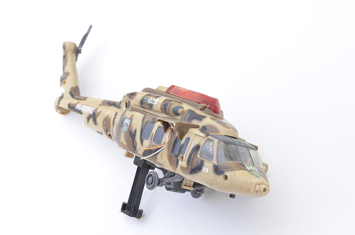 helicòpter, joguina, nen, Guerra, escombraries