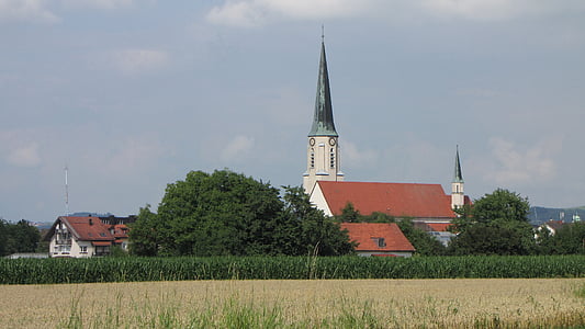 Freilassing, Njemačka, Crkva, Rupert crkve, zgrada, arhitektura, Povijest