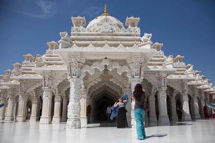 Indien, Shree swaminarayan templet, hvide tempel, Asien, Bhuj, banita tour, banitatour