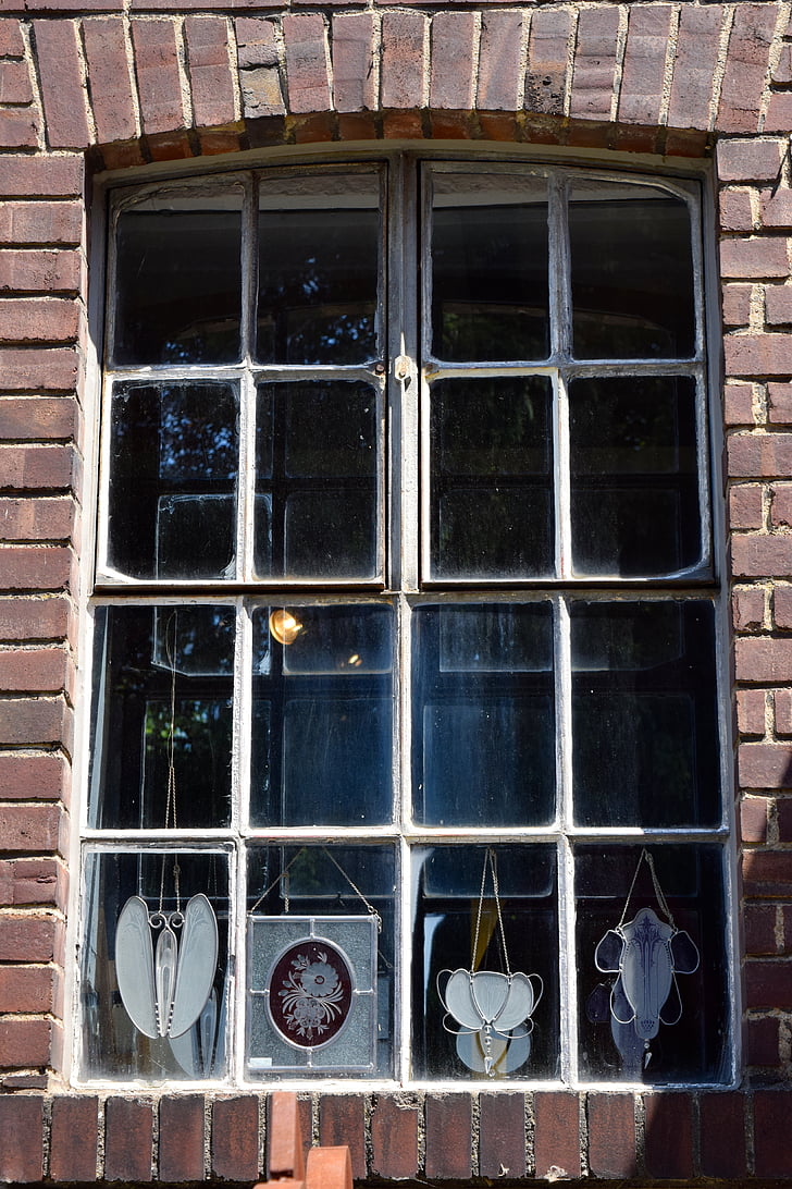 ablak, üveg, Ékszeráruk és ékszerek, régi ablak, homlokzat, régi, gyári