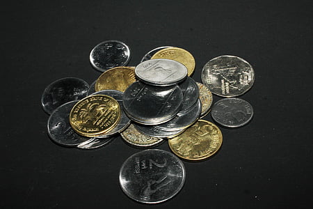 roupies, argent, pièces de monnaie, devise, Finance, entreprise, services bancaires
