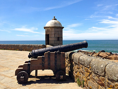 arma, Fortaleza, arma, reservado (a), Costa, mar, vista para o mar