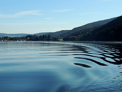 Titisee-neustadt, meer, water, Bergen, natuur, landschap, blauw