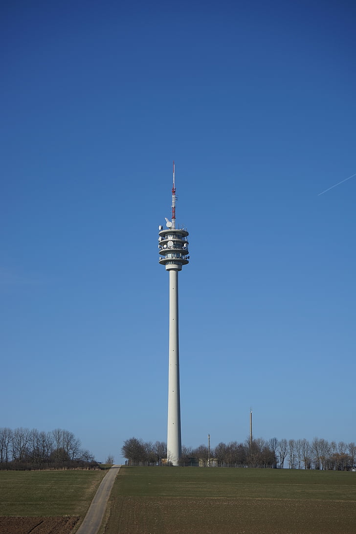 radiomast, Aufhausen, tornet, Baden-württemberg polisen direktoratet, polis radio tower, Schwäbische alb, Baden-württemberg