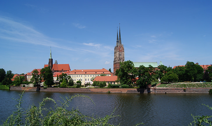 Wrocław, City, den gamle bydel, monumenter, kirke