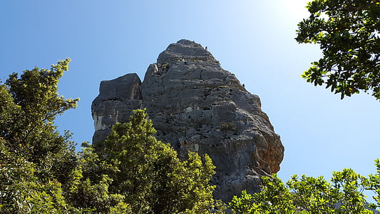Aguglia di goloritzè, Pinnacle, Cala goloritzè, Monte caroddi, Rock, brant, Sardinien