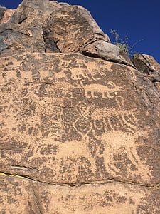 hieroglify, Arizona, starożytne, południowy zachód, hieroglify, Rock, Historia