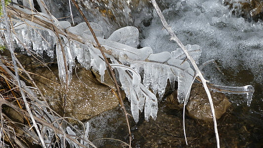 formations de glace, hiver, paysages, en détail, froide, glace, Direction générale de la