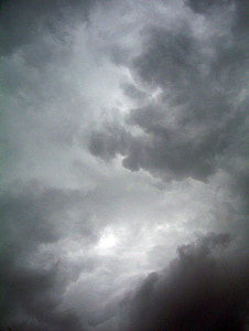 temno, oblaki, nebo, dramatično, vreme, oblačno, scena