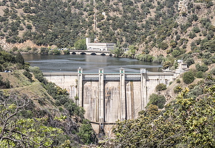 dam, reservoir, water, river, landscape, wallpaper, nature