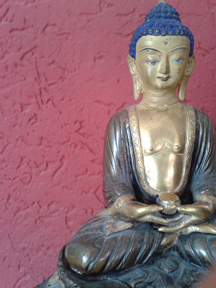Bouddha, Figure, statue de, Orient, sculpture, l’Asie, méditation