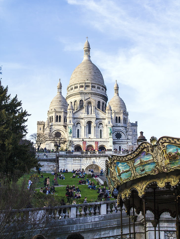 Pariz, potovanja, spomenik, Francija, bazilika Sacré-coeur, Montmartre, stolna cerkev