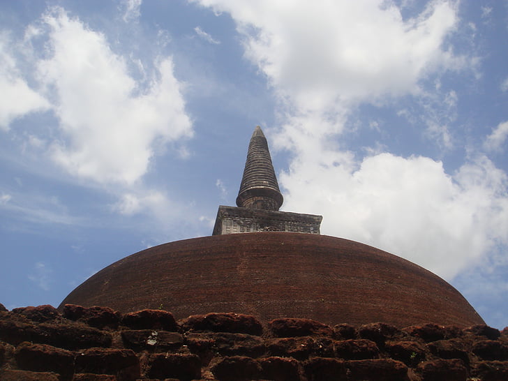 Buddha, vallási, istentisztelet, templom, rock, szobor, Srí lanka