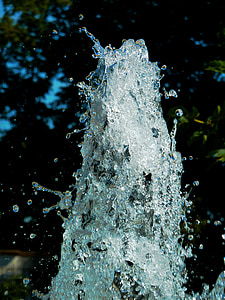 fountain, water, water splashes, spray, wet, drip, drop of water