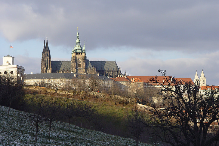 slott, arkitektur, Prag, kyrkan, berömda place, Europa, Domkyrkan