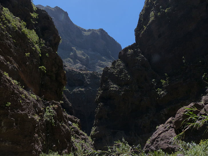 masca ravine, rock, gorge, hike, tenerife, canary islands, mountains