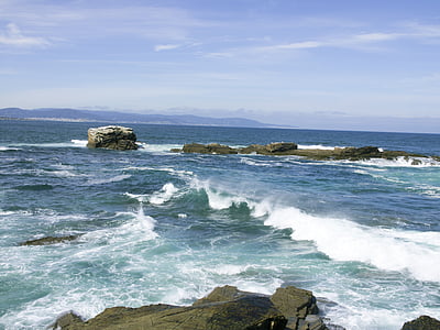 rocks, sea, landscape