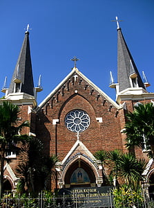 gereja, Surabaya, vzhodno java, Indonezija, cerkev, vere, stavbe