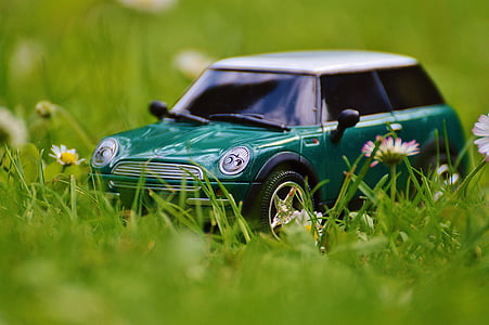 Mini cooper, Automatycznie, modelu, pojazd, Mini, zielony, samochód