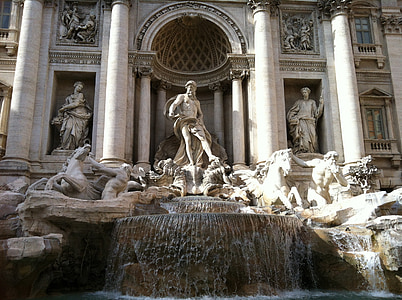 Trevi-fontenen, fontene, skulpturer, Roma, gamle, romerske