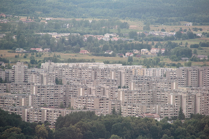 construcții prefabricate, Vilnius, Lituania, Uniunea Sovietică, arhitectura, Apartamente, clădire