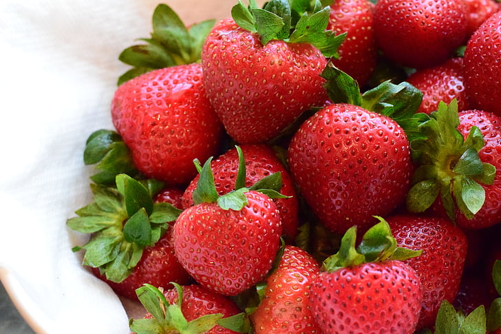 aardbei, aardbeien, fruit, voedsel, rood, gezonde, vers