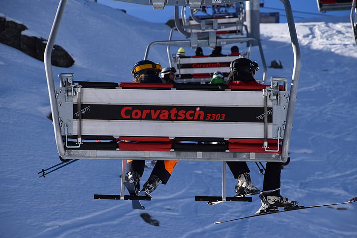 ropeway, chairlift, ski, mountain, snow, lift, ski resort