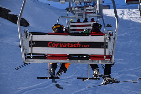 ropeway, Chairlift, esqui, montanha, neve, elevador, estância de esqui