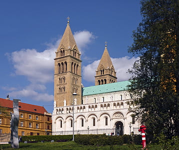 PEC, pet cerkva, dom, stolpi, mesto, cerkev, Madžarska