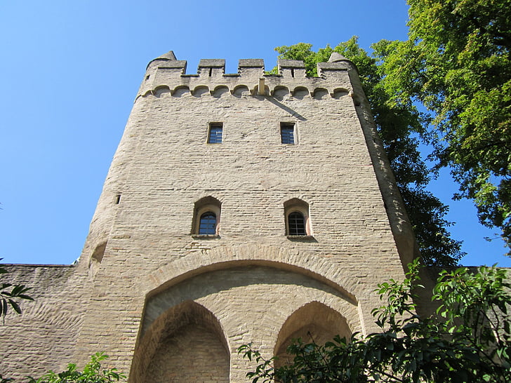 heidentuermchen, Speyer, Tower, bygning, historiske, forsiden, facade