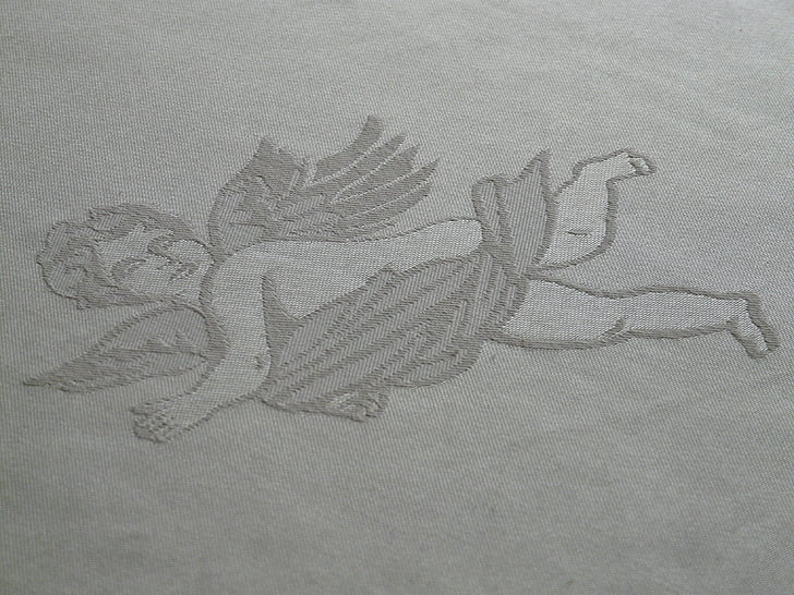 Angel, duk, mønster, Wing, innredning, lille engel