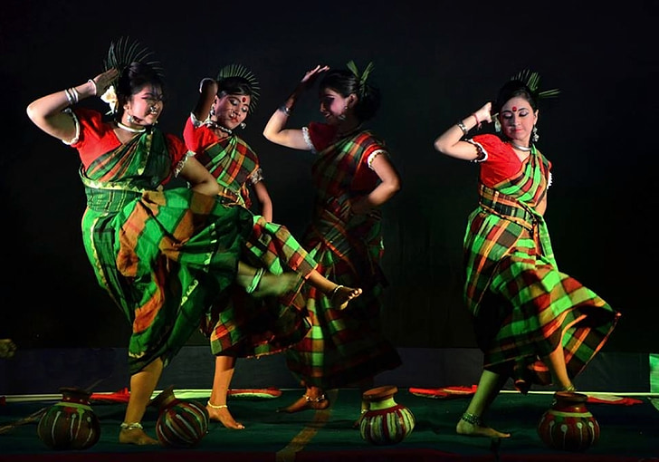 dans, folkemusik, indiske, etniske, ydeevne, traditionelle, kultur