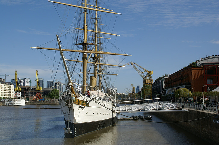 Fragata, museet, fartyg, Sky, nautisk, segling, trä