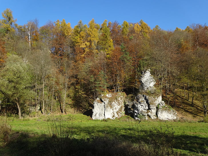 de founding fathers, Polen, het nationaal park, landschap, Rock, natuur, herfst