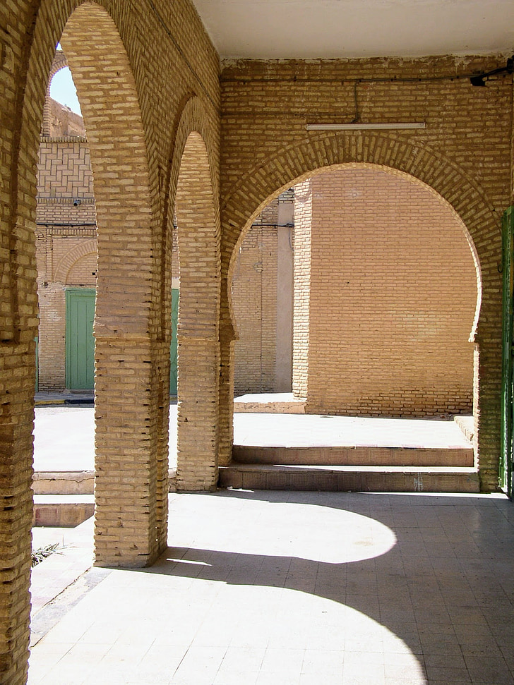 arcades, Tunisie, colonnes, architecture, de style ottoman, Maghreb