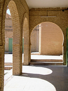 arcadas, Túnez, columnas, arquitectura, estilo otomano, Magreb